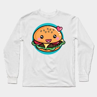 Kawaii Burger Long Sleeve T-Shirt